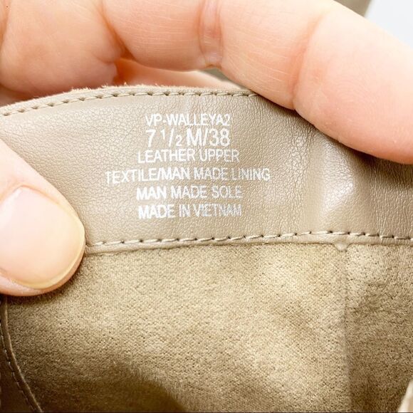 Vince Camuto Walleya Taupe Suede Motorcycle Boots Sz 7.5 - Picture 6 of 15